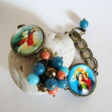 Jesus und Maria Cabochons Armband an einer Kette