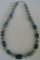 Collier bleu marbr&eacute;