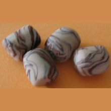 Perles &eacute;cru marbr&eacute;