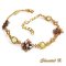 armband swarovski gewebte perlen bronze boheme grün und gold