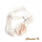 Haarband Spitze puderrosa Hochzeit Accessoire romantischer Kopfschmuck