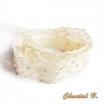 headband Hochzeit Elfenbein Spitze und Strass Haarband alte Spitze