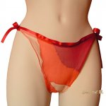 String aus Rubinseide Orange und Kupfer