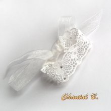 Armband aus weißer Guipure-Spitze romantisches Hochzeitsaccessoire