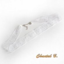 Haarband feine weiße Spitze Hochzeit Accessoire romantischen Headband