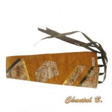 breiter G&uuml;rtel ockerfarben Baumwolle und Seide