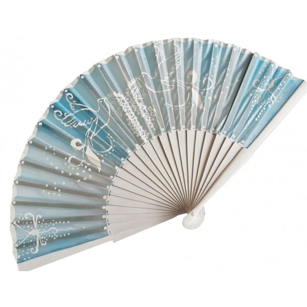 Ein sch&ouml;ner, handgezeichneter und handbemalter Seidenf&auml;cher f&uuml;r einen perfekten "D-Day".