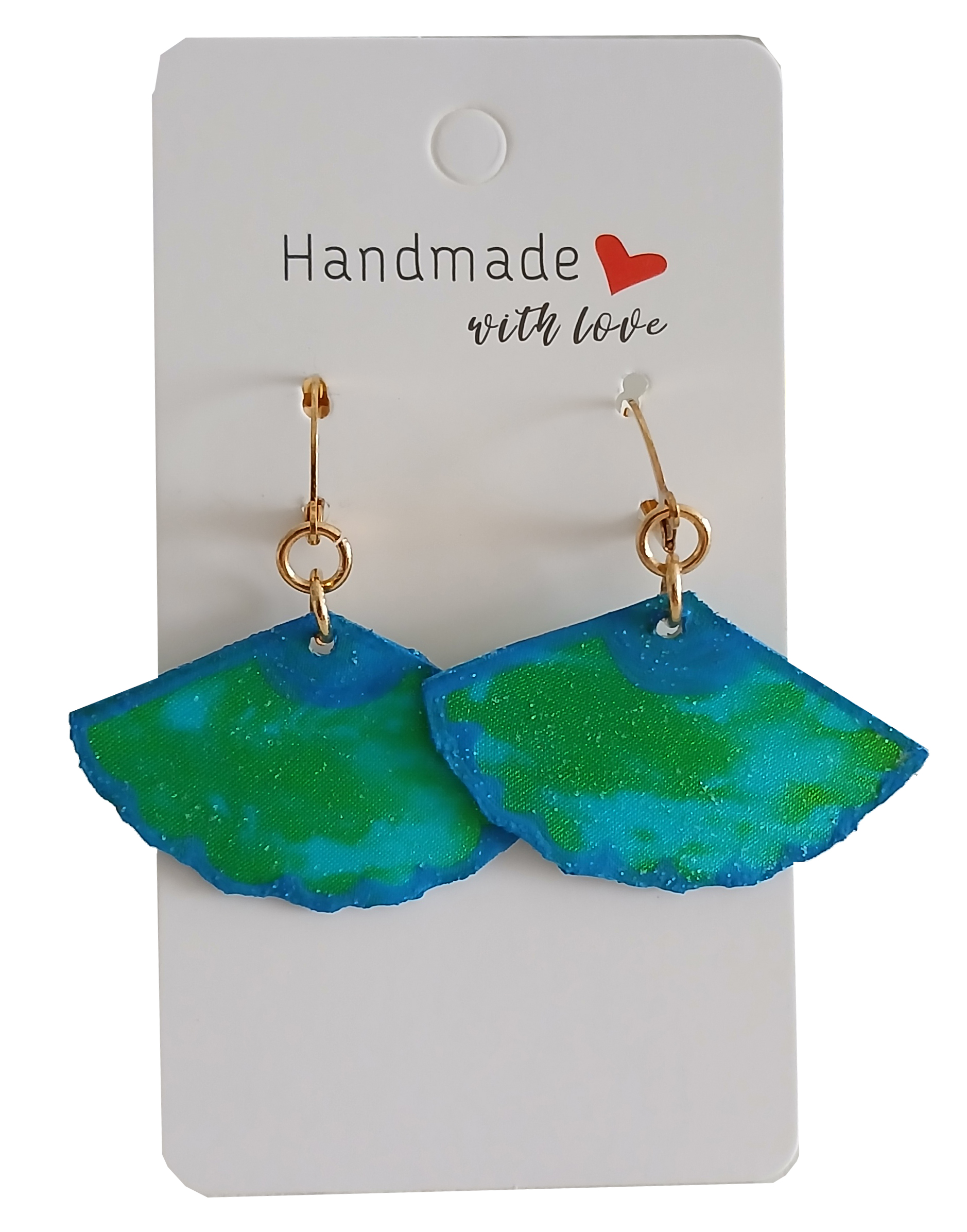 Boucles d oreilles en soie recto verso