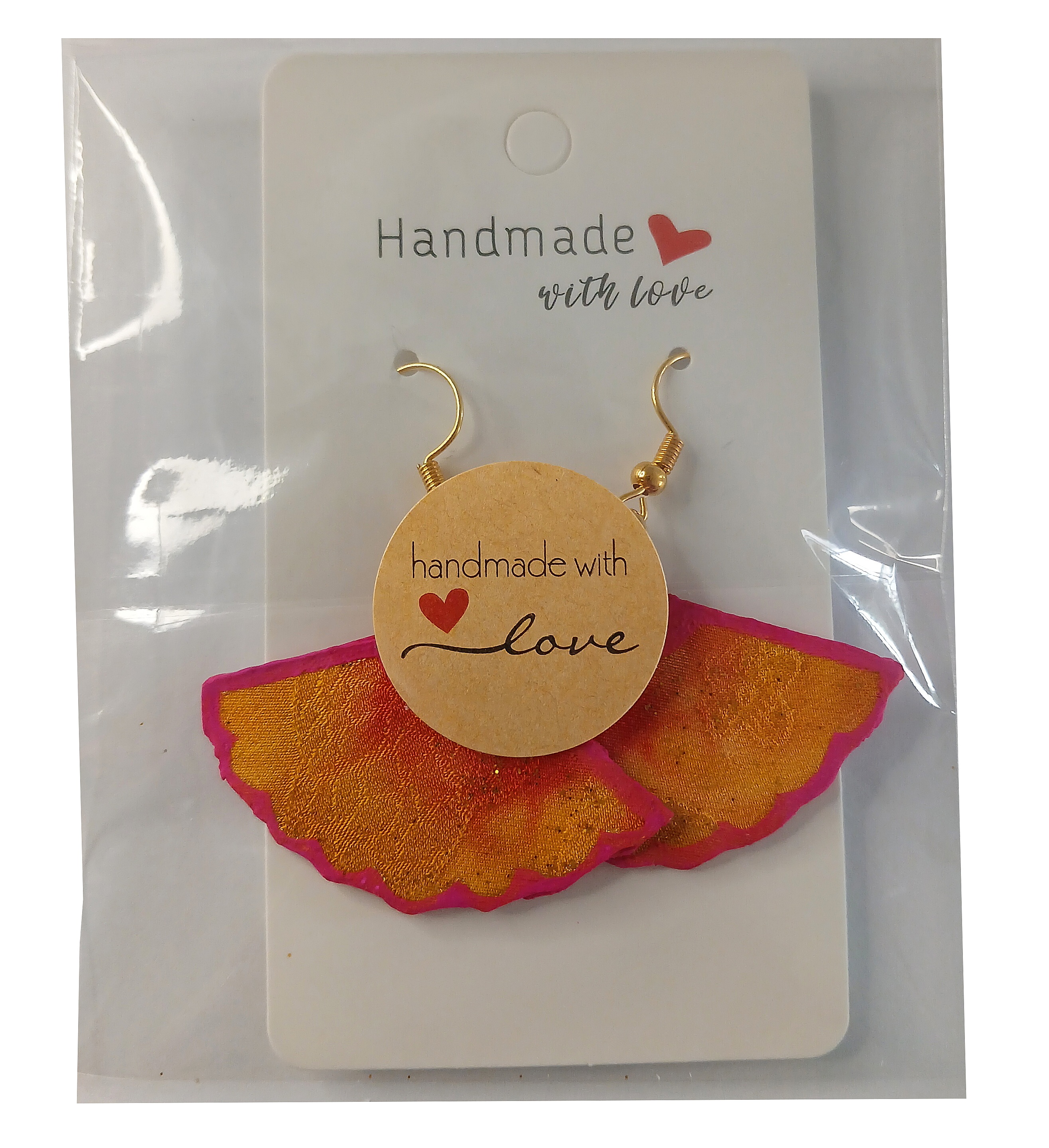 Boucles d oreilles en soie recto verso