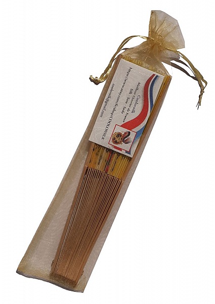 Handgezeichneter und handbemalter Satinf&auml;cher "Liberty".