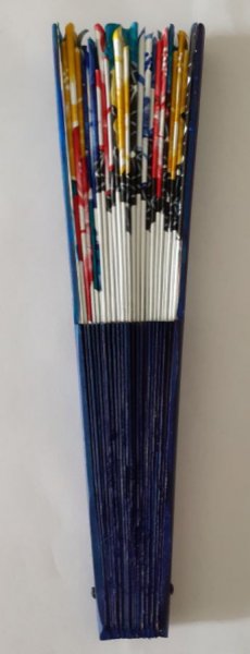 Handgezeichneter und handbemalter Satinf&auml;cher "OAXAQUE&Ntilde;A".