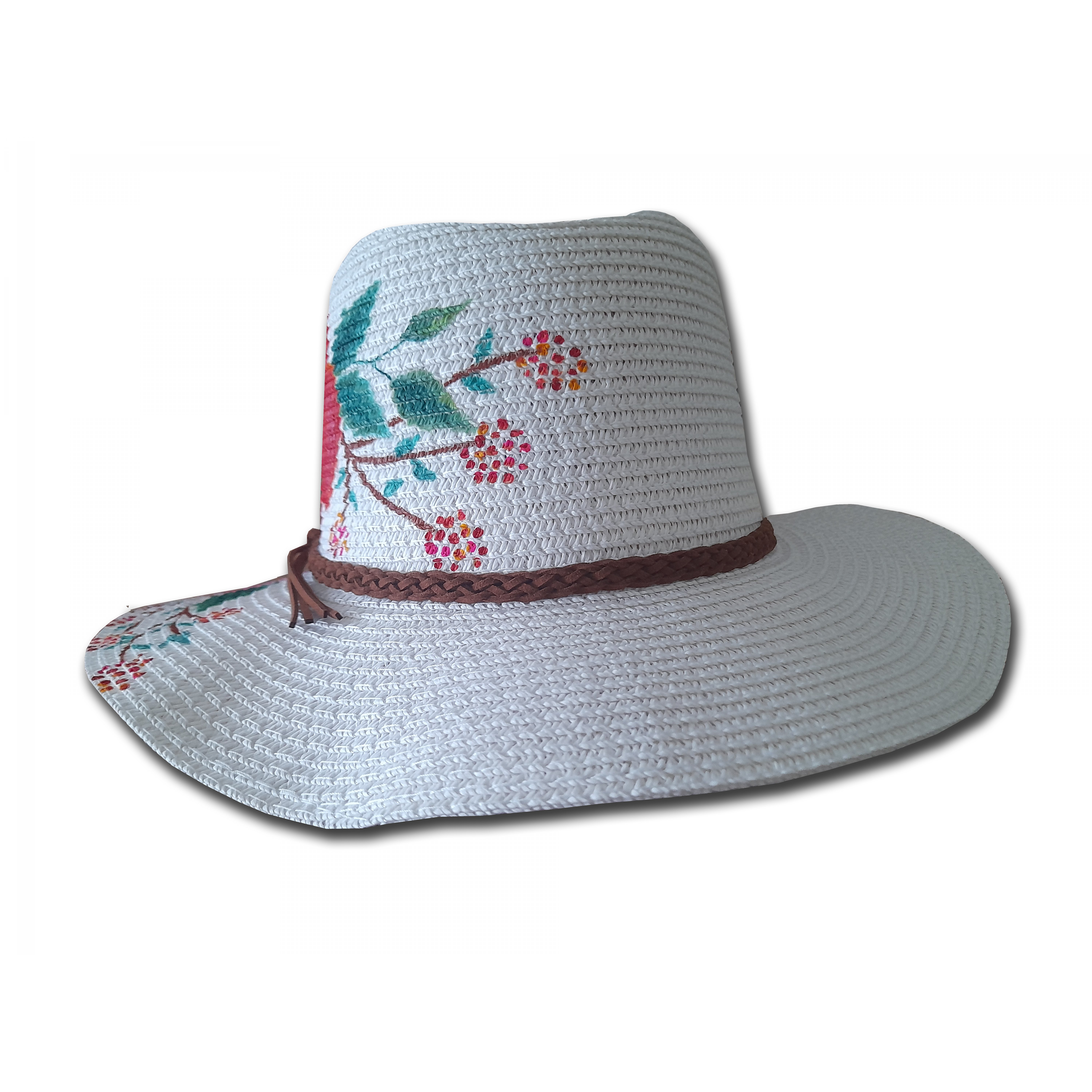 Un joli chapeau style Panama en paille enduite pour une meilleure protection