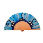 Eventail en soie haut de gamme bois sycomore