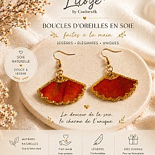Boucles d oreilles en soie recto verso