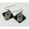 boucles d'oreille pendant chouette, hibou sur ardoise