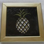 Wandbild Ananas auf Schiefer, Einzigartige Kreation