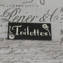 Türschild für die Toilette aus emailliertem Schiefer, handwerkliche Kreation