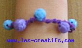 armband aus Makramee und Fimo-Perle