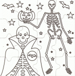 ausmalbilder puzzle halloween