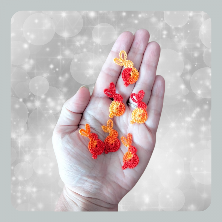 Kleiner Hase Appliziert "von Gelb bis Orange".