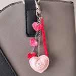 Taschenschmuck 'Herz' Rosa