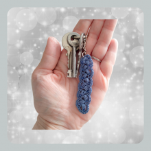 Schlüsselanhänger 'Lavendel' - Perlmuttperlen
