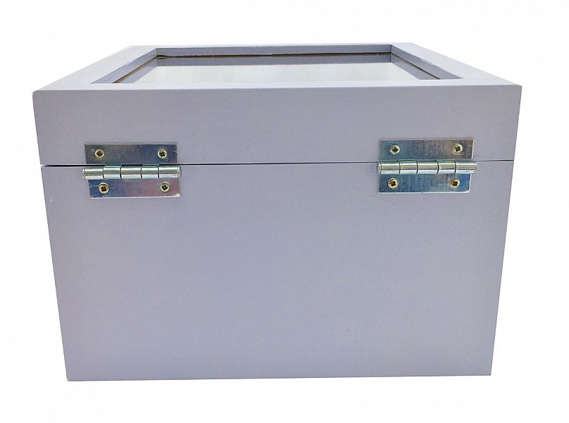 Holzschachtel mit Glasdeckel. Modell: Lavendula.