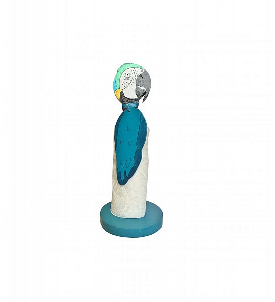 "Ara bleu" porte essuie-tout 