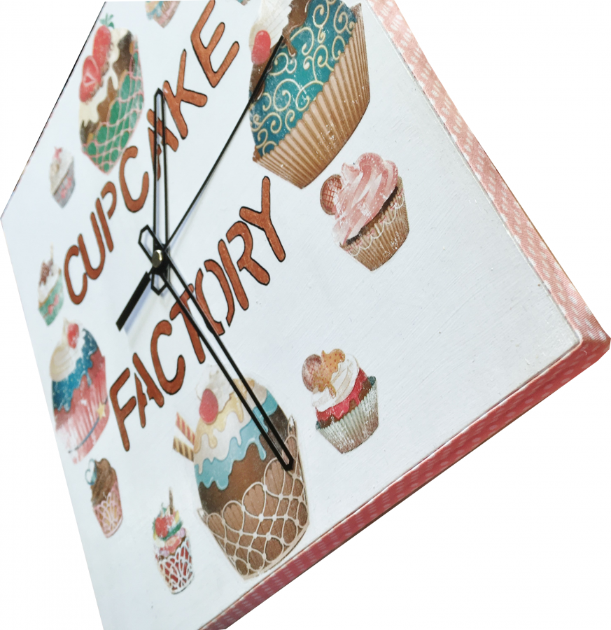 Holzuhr carrer model "cup-cake" 