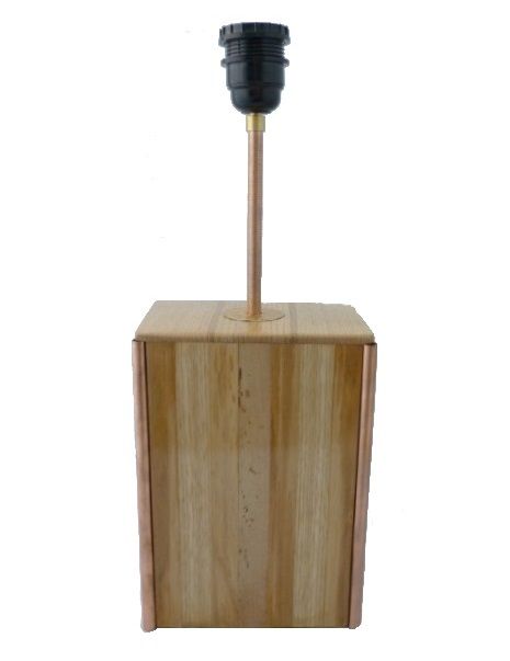 Tischlampe 63 Cm, Edles Holz: Kastanie, Eiche, Nussbaum