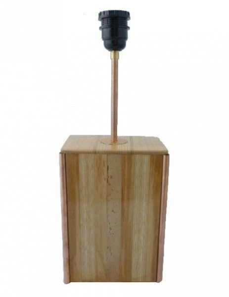 Tischlampe 63 Cm, Edles Holz: Kastanie, Eiche, Nussbaum