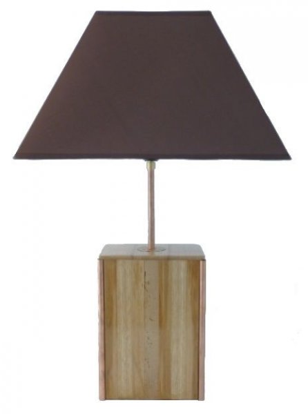 Tischlampe 63 Cm, Edles Holz: Kastanie, Eiche, Nussbaum