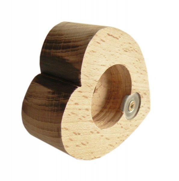 Flaschen&ouml;ffner / Kapselheber aus Buchenholz Modell: Herz