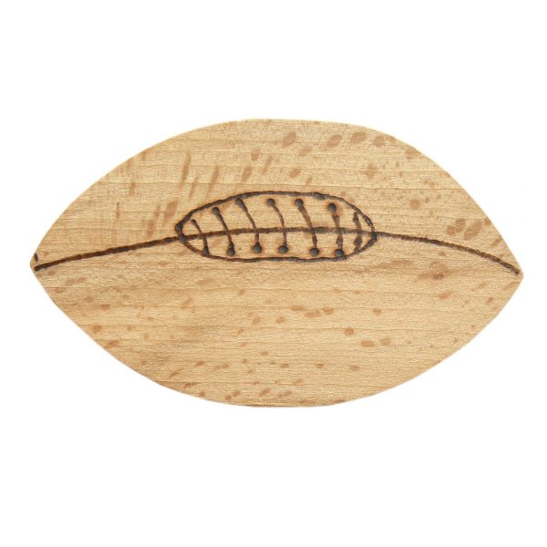 Flaschen&ouml;ffner / Kapselheber aus Buchenholz model: Rugbyball