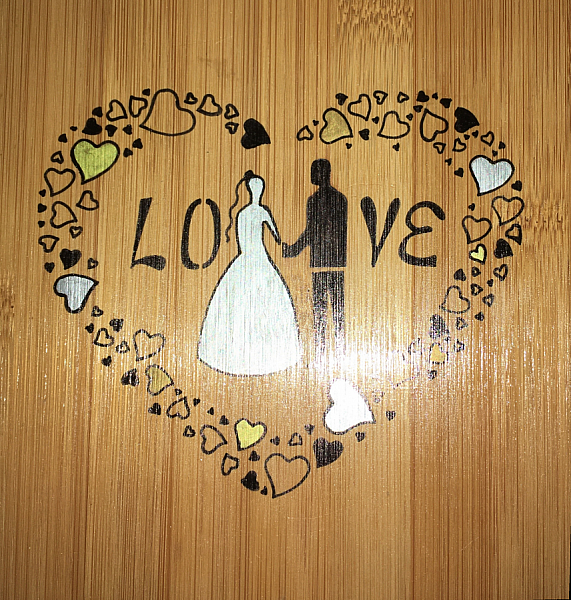 Schild "Mari&eacute;s" Gem&auml;lde aufgestellt 15x15 cm