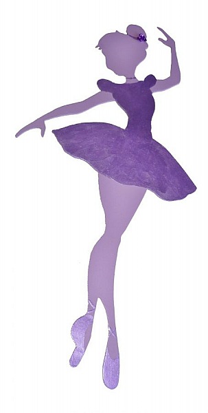 Wand- oder T&uuml;rschild aus Holz Modell: Sternt&auml;nzerin 40x20 cm Strukturlack, Strass, Rose in Aluminium