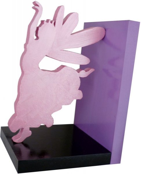 Buchst&uuml;tze "Fr&ouml;hliche Feen" modern, aus Holz