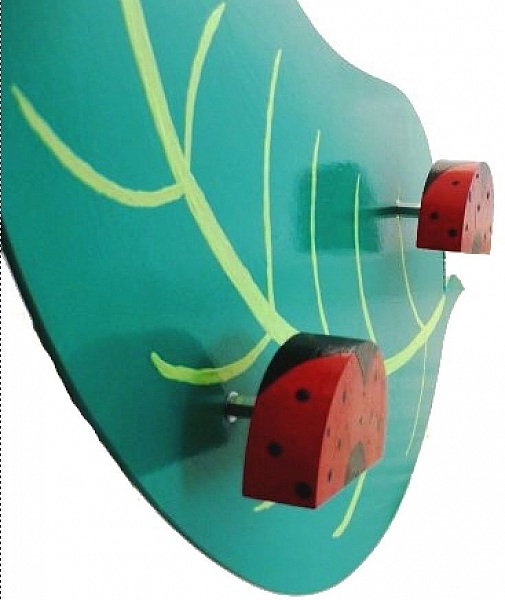 Kleiderst&auml;nder und Stiftek&ouml;cher Marienk&auml;fer und Blatt