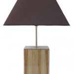 Tischlampe 63 Cm, Edles Holz: Kastanie, Eiche, Nussbaum