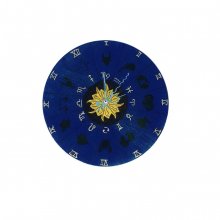 Wanduhr aus Holz rund Modell 'Horoskop' 