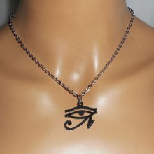 Orusauge-Halskette an einer Kette aus rostfreiem Stahl