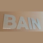 Deko-Buchstabe aus Zink BAIN 10 cm