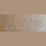 Deko-Buchstabe aus Zink LOVE 20 cm