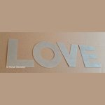 Deko-Buchstabe aus Zink LOVE 20 cm