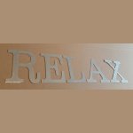 Deko-Buchstabe aus Zink RELAX 20 cm