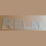 Deko-Buchstabe aus Zink RELAX 30 cm