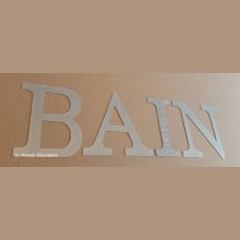 Deko-Buchstabe aus Zink BAIN 10 cm