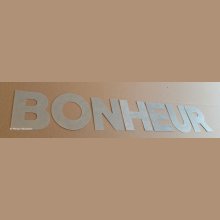 Deko-Buchstabe aus Zink BONHEUR 10 cm