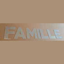 Deko-Buchstabe aus Zink FAMILIE 30 cm