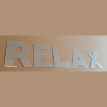 Deko-Buchstabe aus Zink RELAX 20 cm